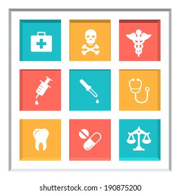 Abstract Creative concept vector Flat Icon Set for Web and Mobile Applications