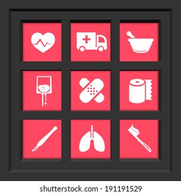 Abstract Creative concept vector Flat Icon Set for Web and Mobile Applications