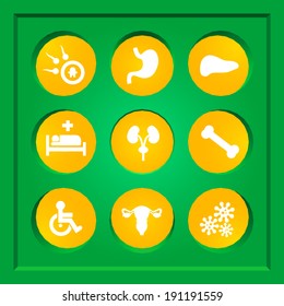 Abstract Creative concept vector Flat Icon Set for Web and Mobile Applications