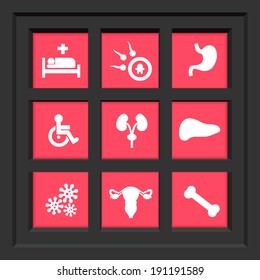Abstract Creative concept vector Flat Icon Set for Web and Mobile Applications