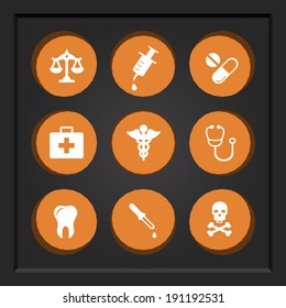 Abstract Creative concept vector Flat Icon Set for Web and Mobile Applications