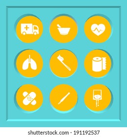 Abstract Creative concept vector Flat Icon Set for Web and Mobile Applications