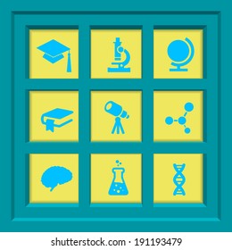 Abstract Creative concept vector Flat Icon Set for Web and Mobile Applications