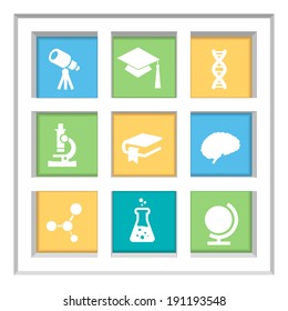 Abstract Creative concept vector Flat Icon Set for Web and Mobile Applications