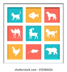 Abstract Creative concept vector Flat Icon Set for Web and Mobile Applications