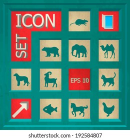 Abstract Creative concept vector Flat Icon Set for Web and Mobile Applications