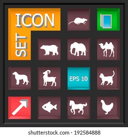 Abstract Creative concept vector Flat Icon Set for Web and Mobile Applications
