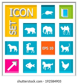 Abstract Creative concept vector Flat Icon Set for Web and Mobile Applications