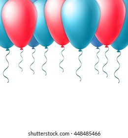 Abstract creative concept vector flight balloon with ribbon. For Web and Mobile Applications isolated on background, art illustration template design, business infographic and social media icon.