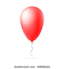 Abstract creative concept vector flight balloon with ribbon. For Web and Mobile Applications isolated on background, art illustration template design, business infographic and social media icon.