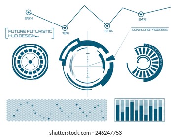 Abstract creative concept vector futuristic menu virtual graphic touch user interface HUD. For web, site, mobile application isolated on black background, illustration, ui design, business infographic