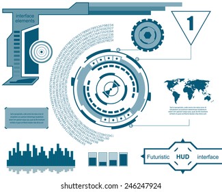 Abstract creative concept vector futuristic menu virtual graphic touch user interface HUD. For web, site, mobile application isolated on black background, illustration, ui design, business infographic
