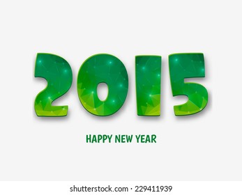 Abstract creative concept vector Happy New Year 2015 colorful greeting card for Web and Mobile Applications isolated on background, Illustration template, holiday design, party poster, greeting card.