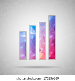 Abstract Creative concept vector icon of wireless for Web and Mobile Applications isolated on background. Vector illustration template design, Business infographic and social media, origami icons.