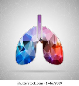 Abstract Creative concept vector icon of Breath for Web and Mobile Applications isolated on background. Vector illustration template design, Business infographic and social media, origami icons.