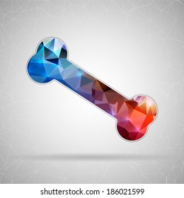 Abstract Creative concept vector icon of bone 