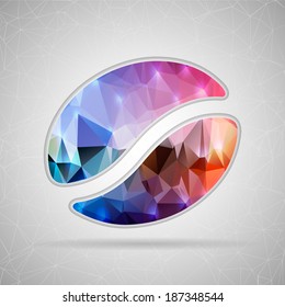 Abstract Creative concept vector icon of the seed of coffee for Web and Mobile Applications isolated on background. Vector illustration template design, Business infographic and social media, icons.