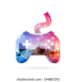 Abstract Creative concept vector icon of controller for Web and Mobile Applications isolated on background. Vector illustration template design, Business infographic and social media, origami icons.