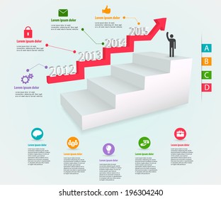 Abstract Creative concept vector icon of Step by step infographics