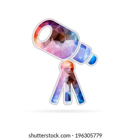 Abstract Creative concept vector icon of telescope