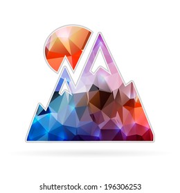 Abstract Creative concept vector icon of alp