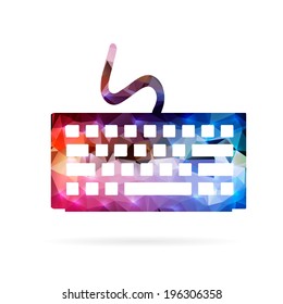 Abstract Creative concept vector icon of keyboard