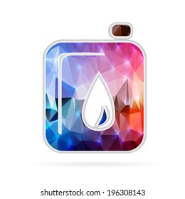 Abstract Creative concept vector icon of canister for Web and Mobile Applications isolated on background. Vector illustration template design, Business infographic and social media, origami icons.