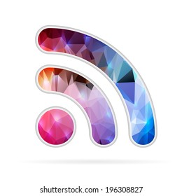 Abstract Creative concept vector icon of wifi for Web and Mobile Applications isolated on background. Vector illustration template design, Business infographic and social media, origami icons.