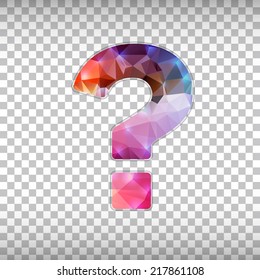 Abstract Creative concept vector icon of question mark for Web and Mobile Applications isolated on background. Vector illustration template design, Business infographic and social media, origami icons