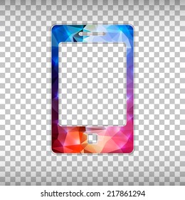 Abstract Creative concept vector icon of smart phone for Web and Mobile Applications isolated on background. Vector illustration template design, Business infographic and social media, origami icons.