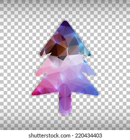 Abstract creative concept vector icon of Christmas tree for Web and Mobile Applications isolated on background. Vector illustration creative template design, Business software and social media.