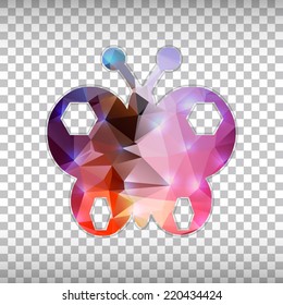 Abstract creative concept vector icon of butterfly for Web and Mobile Applications isolated on background. Vector illustration creative template design, Business software and social media.