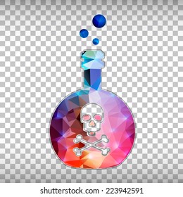 Abstract Creative concept vector icon of toxin for Web and Mobile Applications isolated on background. Vector illustration template design, Business infographic and social media, origami icons.
