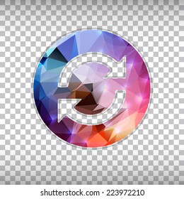 Abstract Creative concept vector icon of arrows for Web and Mobile Applications isolated on background. Vector illustration template design, Business infographic and social media, origami icons.