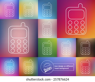 Abstract Creative concept vector icon of mobile phone for Web and Mobile Applications isolated on background. Vector illustration template design, Business infographic and social media, origami icons. 