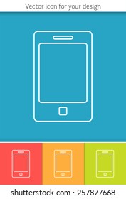 Abstract Creative concept vector icon of smart phone for Web and Mobile Applications isolated on background. Vector illustration template design, Business infographic and social media, origami icons. 