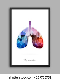 Abstract Creative concept vector icon of Breath for Web and Mobile Applications isolated on background. Art illustration template design, Business infographic and social media, origami icons.