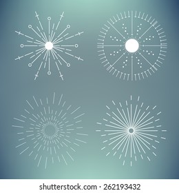 Abstract Creative concept vector icon of sunbursts for Web and Mobile Applications isolated on background. Vector illustration template design, Business infographic and social media, origami icons.
