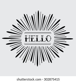Abstract Creative concept vector icon with text inside