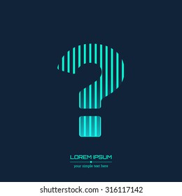 Abstract Creative concept vector icon of question mark for Web and Mobile Applications isolated on background. Vector illustration template design, Business infographic and social media, origami icons