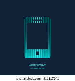 Abstract Creative concept vector icon of smart phone for Web and Mobile Applications isolated on background. Vector illustration template design, Business infographic and social media, origami icons.