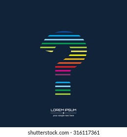 Abstract Creative concept vector icon of question mark for Web and Mobile Applications isolated on background. Vector illustration template design, Business infographic and social media, origami icons