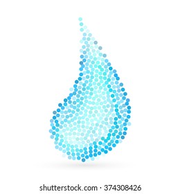 Abstract creative concept vector icon of water drop for web and mobile app isolated on background. Art illustration template design, business software and social media infographic.