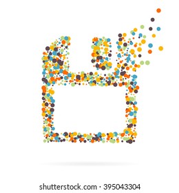 Abstract creative concept vector icon of diskette for Web and Mobile app isolated on background. Art illustration template design, Business infographic and social media, digital flat silhoette