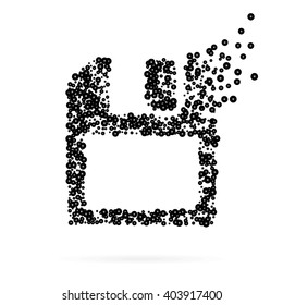 Abstract creative concept vector icon of diskette for Web and Mobile app isolated on background. Art illustration template design, Business infographic and social media, digital flat silhoette