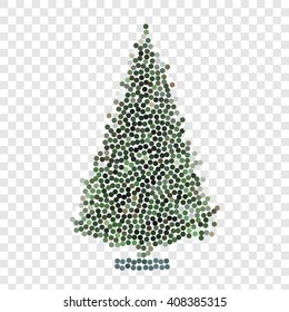 Abstract creative concept vector icon of christmas tree for web and mobile app isolated on background. Art illustration template design, business software and social media infographic.