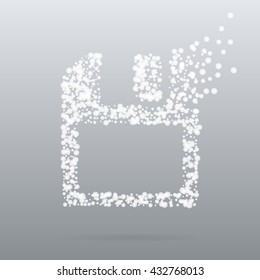 Abstract creative concept vector icon of diskette for Web and Mobile app isolated on background. Art illustration template design, Business infographic and social media, digital flat silhoette