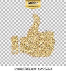 Abstract Creative concept vector icon of thumbs up for Web and Mobile Applications isolated on background. Vector illustration template design, Business infographic and social media, origami icons.