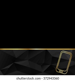 Abstract Creative concept vector illustration of modern Mobile phone. Line icons. Design style letterhead and brochure.