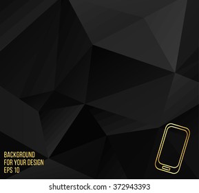 Abstract Creative concept vector illustration of modern Mobile phone. Line icons. Design style letterhead and brochure.